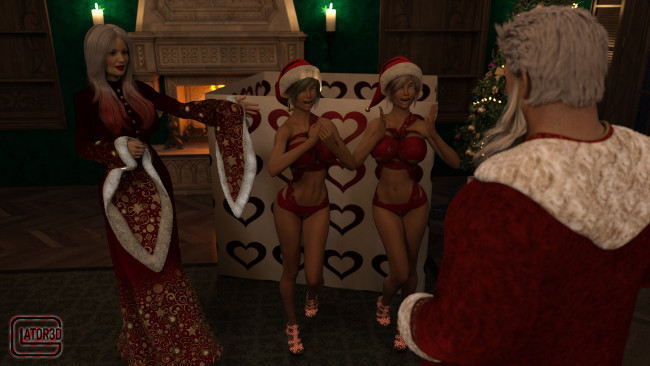 Обои картинки фото 3д графика, праздники , holidays, фон, взгляд, девушки