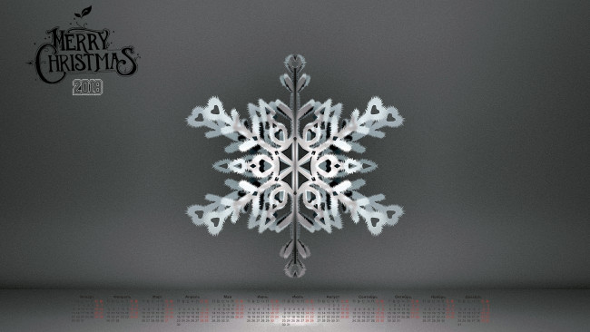 Обои картинки фото календари, праздники,  салюты, 2018, снежинка