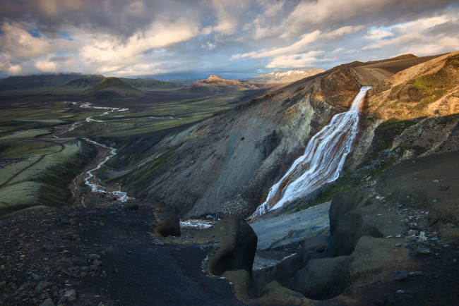 Обои картинки фото природа, водопады, простор