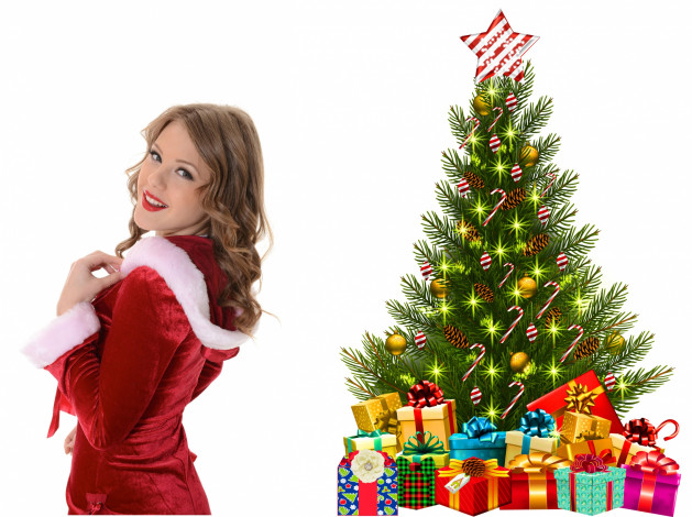 Обои картинки фото девушки, -unsort , снегурочки, снегурочка, фон, взгляд, девушка