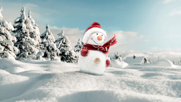 Картинка праздничные снеговики снеговик