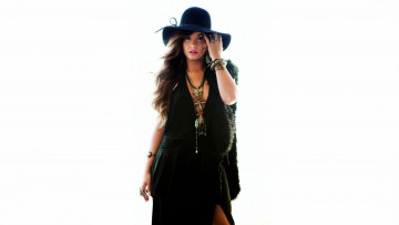 обоя девушки, demi lovato, шляпа