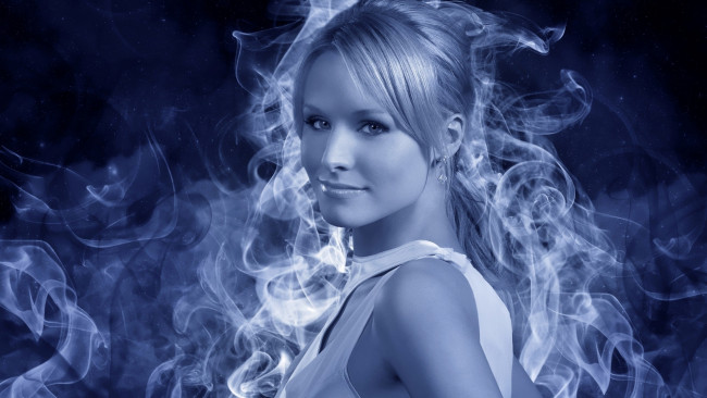 Обои картинки фото девушки, kristen bell, профиль