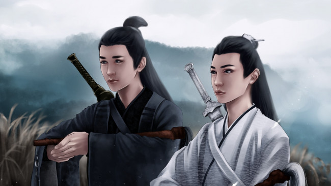 Обои картинки фото рисованное, кино,  мультфильмы, li, bo, wen, ли, бовэнь, сун, цзиян, the, untamed, неукротимый, повелитель, чэньцин, мосян, тунсю, mo, dao, zu, shi, магистр, дьявольского, культа, даочжан, сяо, синчень, лань