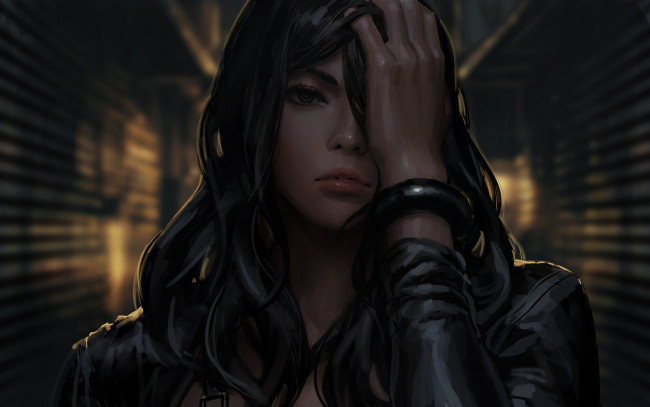 Обои картинки фото рисованное, люди, девушка