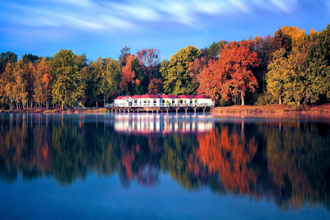 Обои картинки фото rekem lake, belgium, города, - пейзажи, rekem, lake