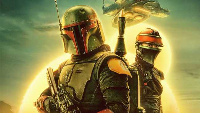 Обои картинки фото the book of boba fett  , сериал 2021 – , кино фильмы, the book of boba fett , сериал, книга, бобы, фетта, фантастика, боевик
