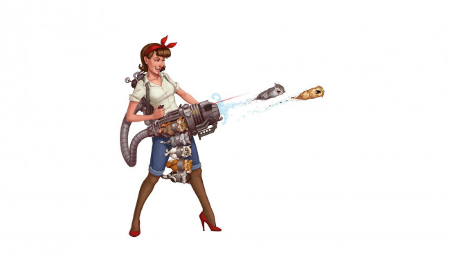 Обои картинки фото юмор и приколы, котомет