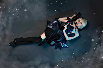 Картинка девушки momo образ костюм меч