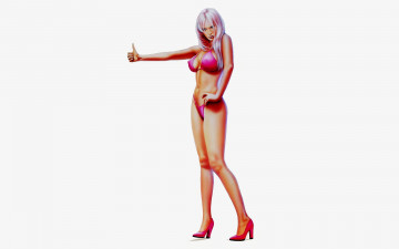 Картинка рисованное carlos+cartagena девушка купальник автостоп