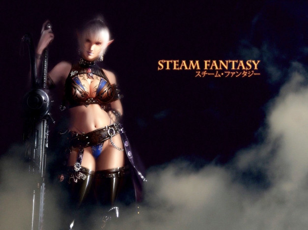 Обои картинки фото фэнтези, эльфы, девушка, эльф, оружие