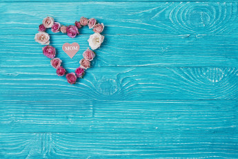 обоя праздничные, день матери, сердечко, цветы