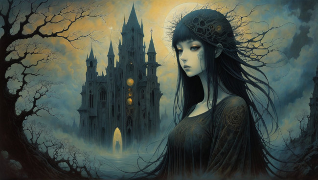 Обои картинки фото фэнтези, девушки, нейросети, графика, нейроарт, ai, art, нейронные, сети, рисунки, нейро, искусство