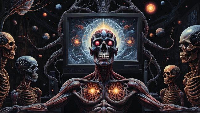 Обои картинки фото фэнтези, нежить, нейросети, графика, нейроарт, ai, art, нейронные, сети, рисунки, нейро, искусство