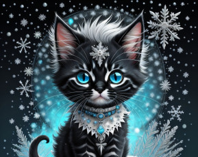 Картинка рисованное животные +коты кот кошка