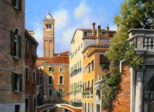 Картинка рисованное adrian+rigby город дома дерево