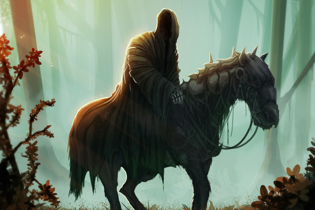 Обои картинки фото фэнтези, нежить, всадник