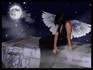 Картинка moon meloncholy by childoflightdesigns фэнтези ангелы