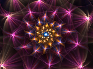 Картинка 3д графика fractal фракталы фон узор