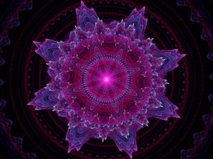 Картинка 3д графика fractal фракталы фон узор