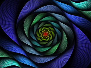 Картинка 3д графика fractal фракталы линии фон фрактал изгибы узор