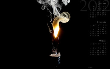 Картинка календари 3д графика дым фон