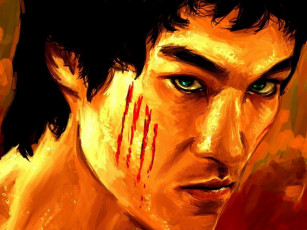 Картинка рисованные люди bruce lee
