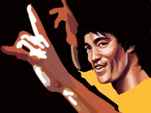 Картинка рисованные люди bruce lee