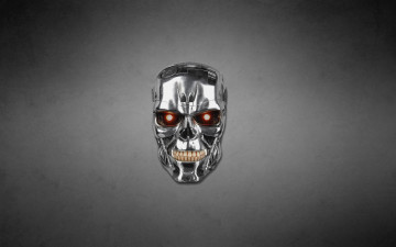 Картинка терминатор рисованные комиксы the terminator робот голова красные глаза