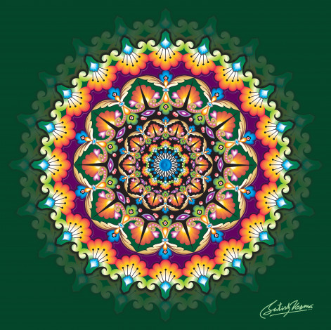 Обои картинки фото рисованные, абстракция, фрактал, цвета, узор, фон