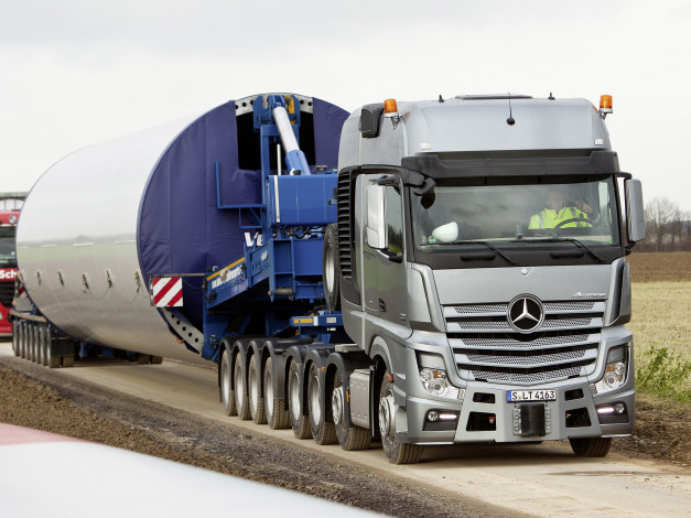 Обои картинки фото автомобили, mercedes trucks, mercedes-benz, actros, 4163, slt, mp4, 2013