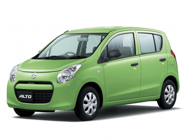 Обои картинки фото автомобили, suzuki, alto, jp-spec, 2009, зеленый