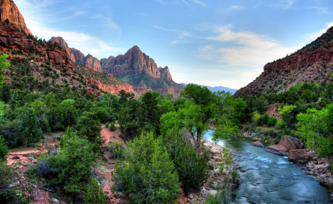 Обои картинки фото природа, реки, озера, растительность, река, горы