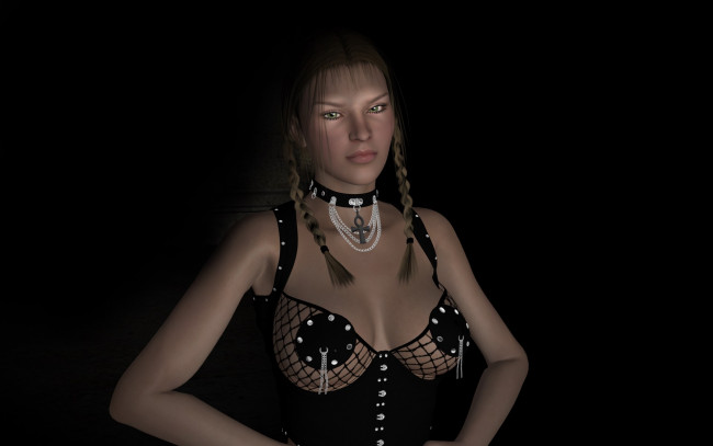 Обои картинки фото 3д графика, people , люди, девушка, взгляд