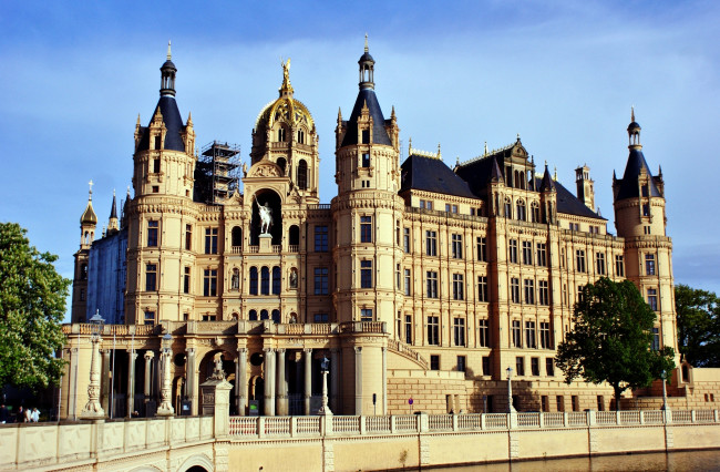 Обои картинки фото города, замок шверин , германия, замок