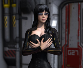 Картинка 3д+графика люди+ people девушка фон взгляд