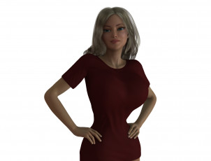 Картинка 3д+графика люди+ people девушка взгляд фон