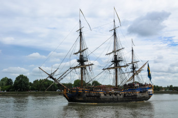 Картинка gotheborg корабли парусники вымпел паруса мачты корабль