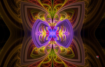 Картинка 3д+графика фракталы+ fractal узор фон цвета