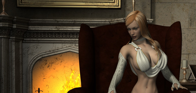 Обои картинки фото 3д графика, люди , people, фон, взгляд, девушка