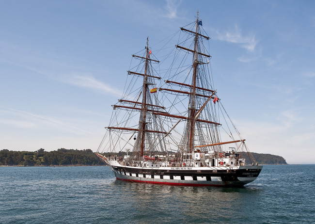 Обои картинки фото корабли, парусники, корабль, мачты, паруса