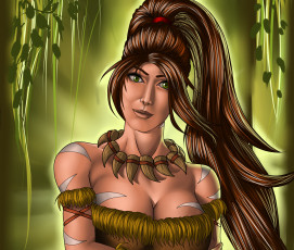 Картинка рисованное люди фон взгляд девушка