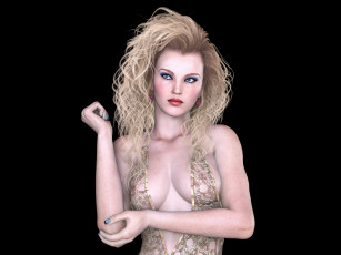 Картинка 3д+графика люди+ people взгляд фон девушка