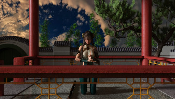 Картинка 3д+графика люди+ people девушка взгляд фон