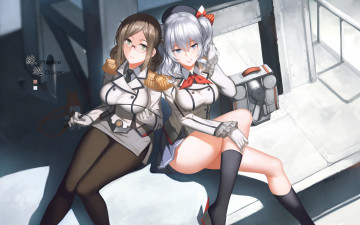 Картинка автор +yykuaixian аниме kantai+collection kantai collection kashima kancolle katori