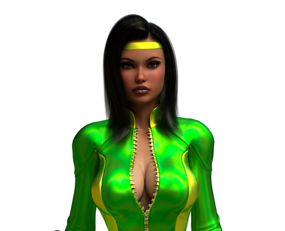 Обои картинки фото 3д графика, люди , people, фон, взгляд, девушка