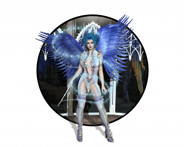 Обои картинки фото 3д графика, ангел , angel, девушка, фон, взгляд, ангел, крылья