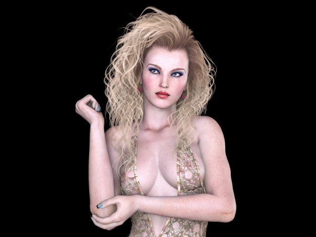 Обои картинки фото 3д графика, люди , people, взгляд, фон, девушка