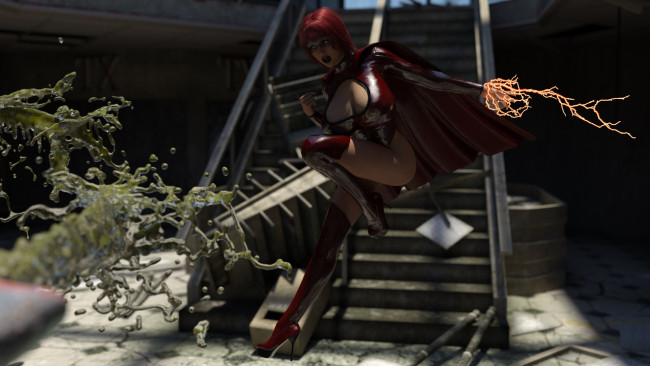 Обои картинки фото 3д графика, фантазия , fantasy, девушка, взгляд, фон, магия