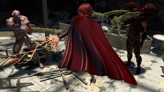 Обои картинки фото 3д графика, фантазия , fantasy, девушка, взгляд, фон, магия